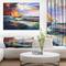 Designart - Sailship in Sea waves - Nautical Painting Print on Wrapped Canvas